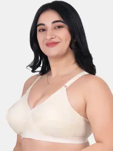 KOMLI Pack Of 3 Full Coverage Non Padded Pure Cotton Minimizer Bras With All Day Comfort