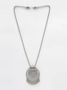 NVR Women German Silver Oxidised Pendent