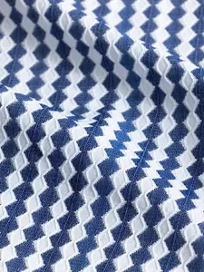 Snitch Classic Slim Fit Printed Spread Collar Casual Shirt