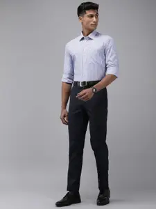 Park Avenue Slim Fit Grid Tattersall Checks Opaque Formal Shirt