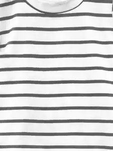 A.T.U.N. Boys Striped Round Neck Short Sleeves Cotton Two Piece Co-ords Set