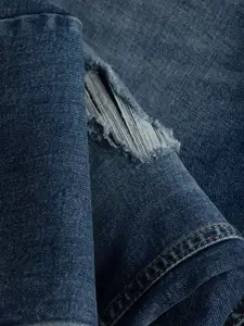 Snitch Blue Men Straight Fit Low Distressed Light Fade Pure Cotton Jeans