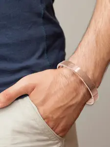 MEENAZ Men Rose Gold-Plated Stainless Steel Kada Bracelet