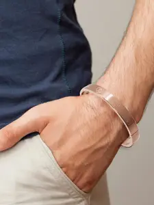 MEENAZ Men Rose Gold-Plated Stainless Steel Kada Bracelet