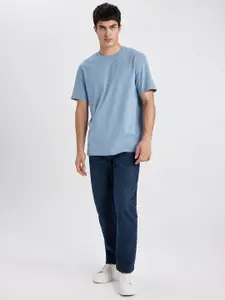 DeFacto Men pure cotton Raw Edge T-shirt