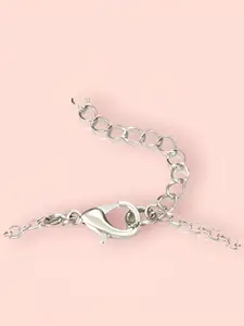 Goho Silver-Plated Heart Shaped Pendant with Chain