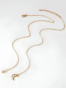 Goho Gold-Plated Celestial Pendant with Chain