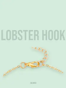 Goho Gold-Plated Heart Shaped Pendant with Chain