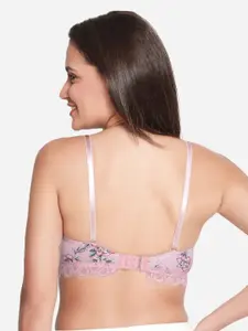 Susie Floral Printed Medium Coverage Lightly Padded T-shirt Bra- All Day Comfort