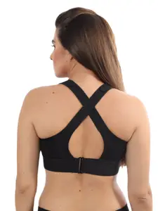 Bella Voste Full Coverage Lightly Padded Rapid Dry Workout Bra with Moisture Wicking