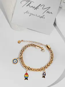 SWASHAA Women Gold-Plated Wraparound Bracelet