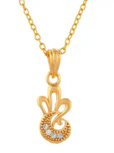 PYR FASHION Gold-Plated Contemporary Pendants with Chains
