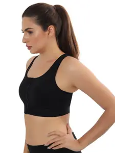 Bella Voste Full Coverage Lightly Padded 4-Way Stretch Workout Bra- Side Shaper