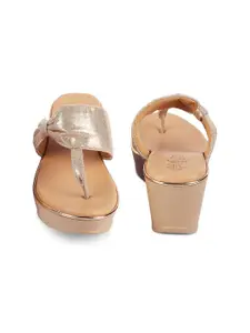 Tresmode Open Toe Wedge Heels With Bow