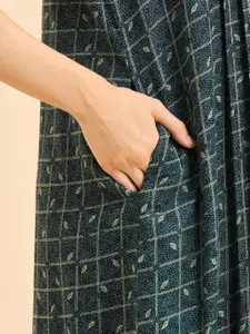 Sweet Dreams Blue Printed Maxi Nightdress