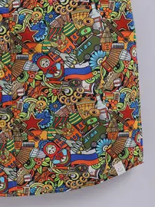 Happy Faces Boys Relaxed Fit Printed Pure Cotton Casual Shirt