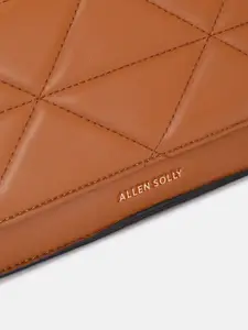 Allen Solly Geometric Self-Design Quilted Satchel