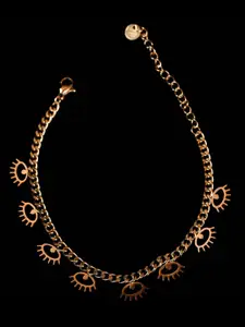 SWASHAA Gold-Plated Stainless Steel Charm Bracelet