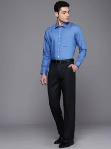 Louis Philippe Pure Cotton Slim Fit Opaque Striped Formal Shirt