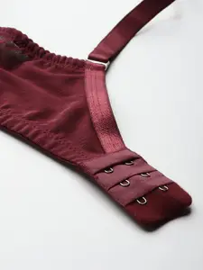 DressBerry Solid Lace Full Coverage Lightly Padded Bra