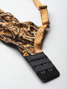 DressBerry Animal Printed Full Coverage Lightly Padded Bra