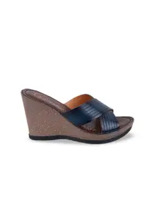 Catwalk Textured Leather Wedge Heels