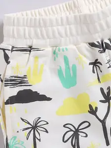 Happy Faces Boys Pure Cotton Printed T-shirt with Shorts