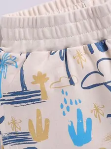 Happy Faces Boys Pure Cotton Printed T-shirt with Shorts