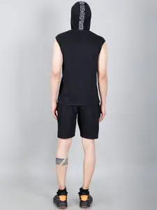 STARFOX Men Graphic Printed Hoodie with Shorts