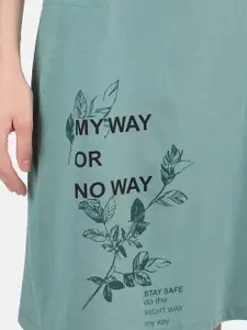 Duchess Typography Printed T-shirt Nightdress