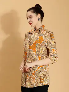 Sipsew Spread Collar Comfort Ethnic Printed Regular Fit Casual Shirt