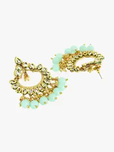 Adwitiya Collection Gold-Plated Stone Studded Classic Chandbalis