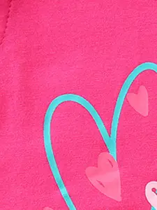 INCLUD Girls Graphic Printed Round Neck Top With Shorts