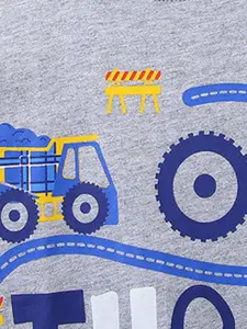 INCLUD Boys Round Neck Printed T-shirt with Shorts