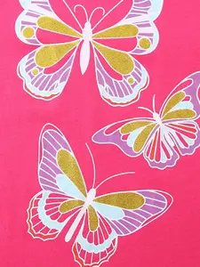 INCLUD Girls Round Neck Short Sleeves Printed Top with Shorts