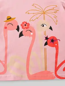 INCLUD Girls Printed T-shirt with Shorts