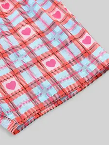 INCLUD Girls Round Neck Short Sleeves Printed T-shirt with Shorts