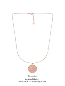 KAI JEWEL 92.5 Sterling Silver Rose Gold-Plated Circular Pendant