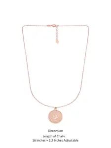 KAI JEWEL Rose Gold-Plated 92.5 Sterling Silver Sun Sign Scorpio Pendant With Chain