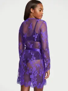 Victoria's Secret Sheer Lace Wrap Robe