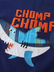 INCLUD Boys Typography Printed Round Neck Cotton Regular Fit T-shirt