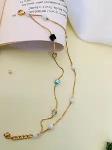 ABDESIGNS Women Brass Gold-Plated Wraparound Bracelet