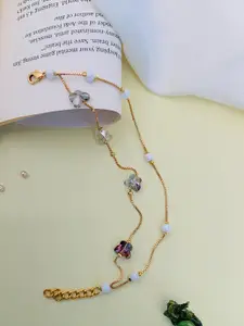 ABDESIGNS Women Brass Gold-Plated Wraparound Bracelet