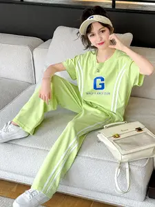 INCLUD Girls Striped Top With Trousers