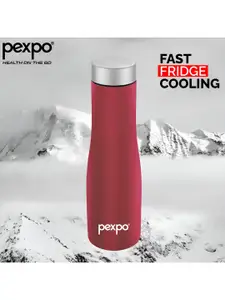 Pexpo MONACO 6pc Fridge Water Bottle 700ml Single wall Red Stainless Steel