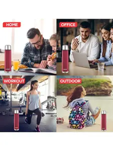 Pexpo Flamingo Crimson Red ISI Certified Thermosteel Hot & Cold Flask - 500 ml