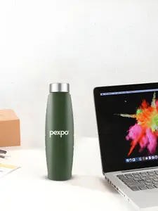 Pexpo DURO Refrigerator Stainless Steel 1L Single wall Green Water Bottle