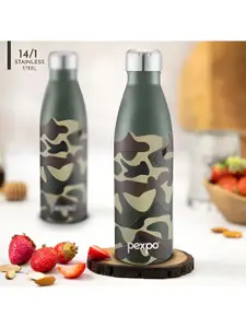 Pexpo GENRO Refrigerator Stainless Steel 1L Single wall UV Green Water Bottle