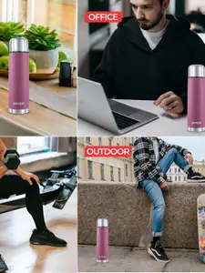 Pexpo Pink Flippro-Double Wall Thermosteel Hot & Cold Flask Insulated Water Bottle 730ml