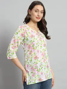 Mialo fashion Floral Printed Pure Cotton Straight Kurti